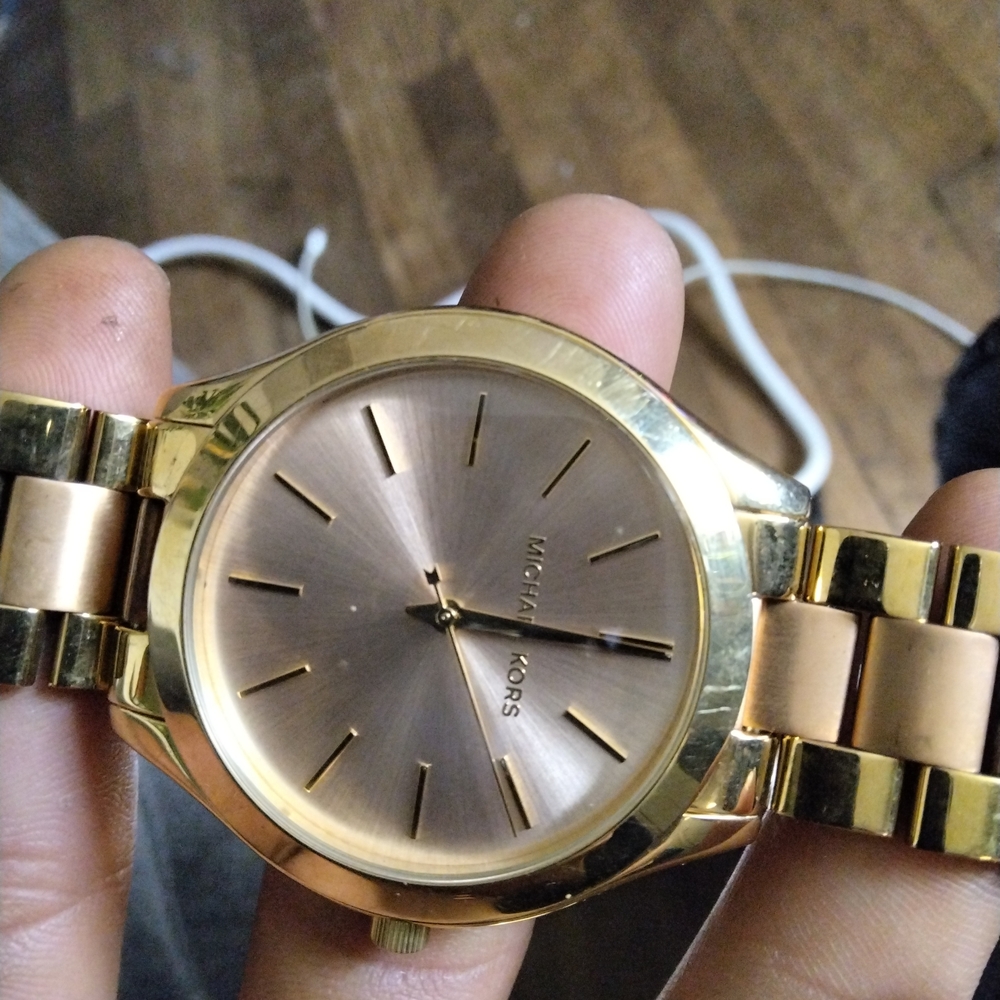 Michael Kors Gold and Rose Gold Watch - Picture 1 of 2